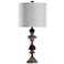 Bishop 32 1/2" Weathered Wood Spindle Candlestick Table Lamp