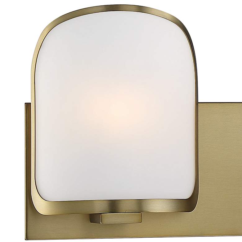 Image 3 Bishop Crossing 33 1/2" Wide Soft Brass 4-Light Bath Light more views
