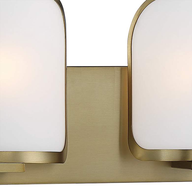 Image 4 Bishop Crossing 33 1/2" Wide Soft Brass 4-Light Bath Light more views