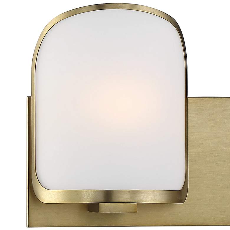 Image 3 Bishop Crossing 9" High Soft Brass Metal 2-Light Wall Sconce more views
