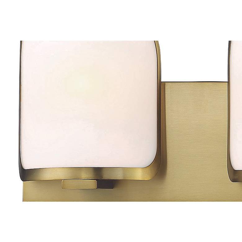 Image 4 Bishop Crossing 9" High Soft Brass Metal 2-Light Wall Sconce more views