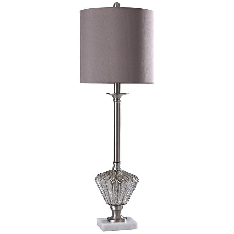 Image 1 Bishop Polished Chrome and Mercury Glass Buffet Table Lamp