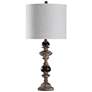 Bishop Weathered Wood Spindle Candlestick Table Lamp