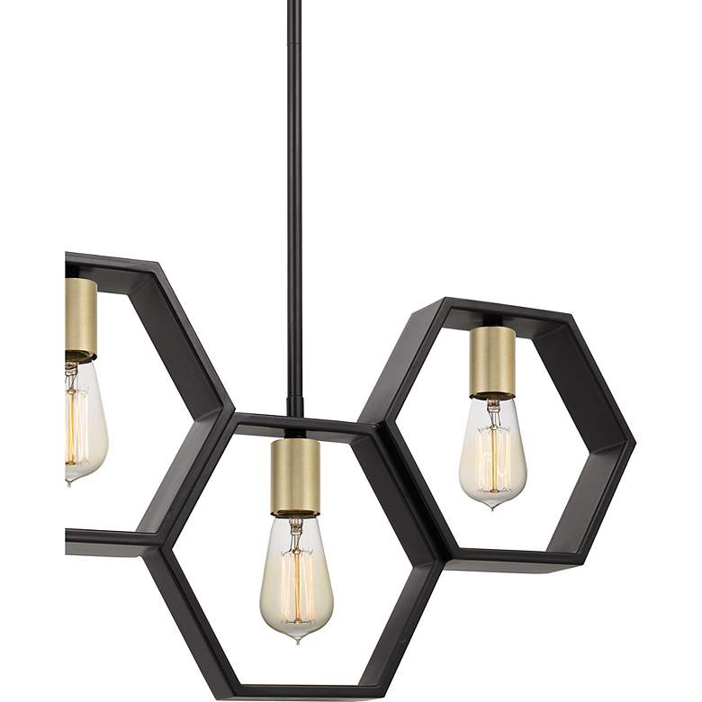 Image 4 Bismarck 5-Lt Black Island Chandelier more views