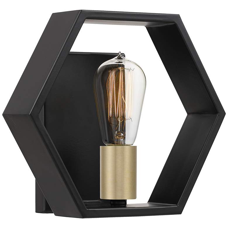 Image 2 Bismarck 8.75-in H Black Wall Sconce