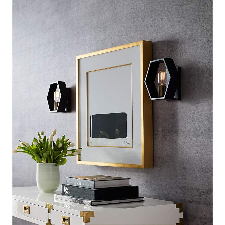 Image 5 Bismarck 8.75-in H Black Wall Sconce more views
