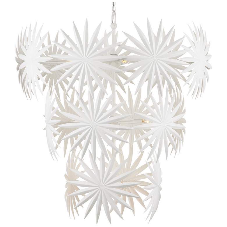 Image 1 Bismarkia Large White Chandelier