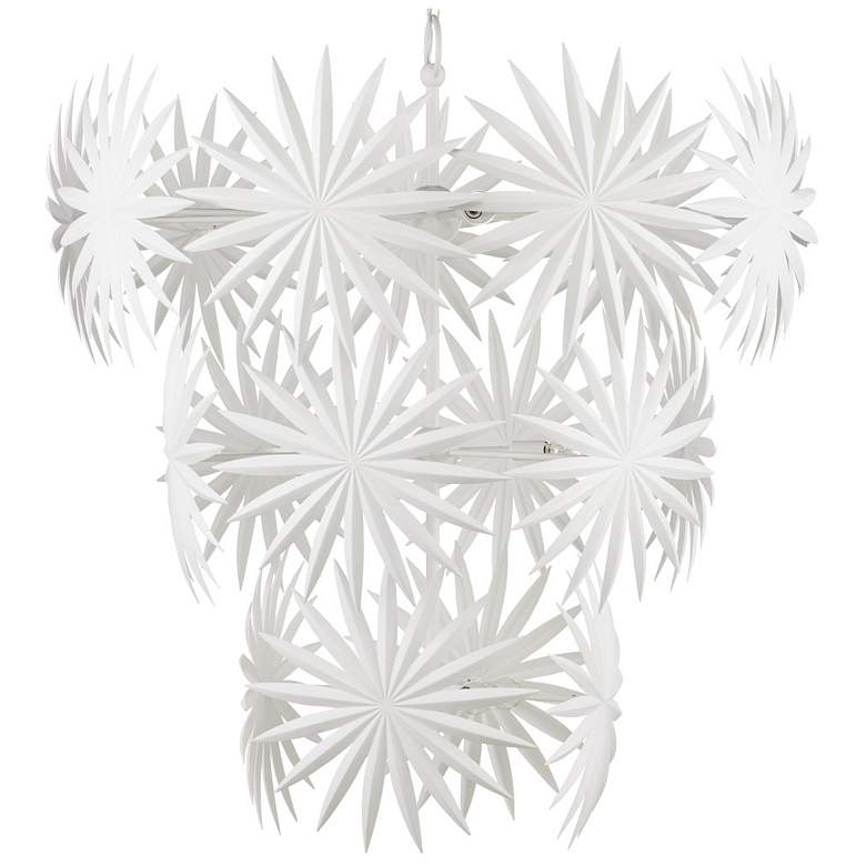 Image 3 Bismarkia Large White Chandelier more views