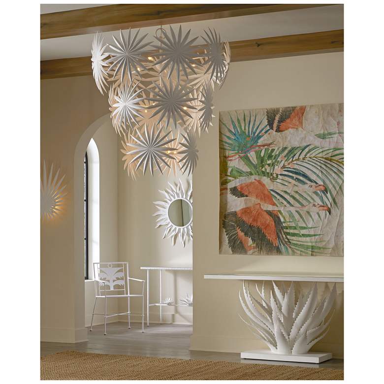 Image 7 Bismarkia Large White Chandelier more views