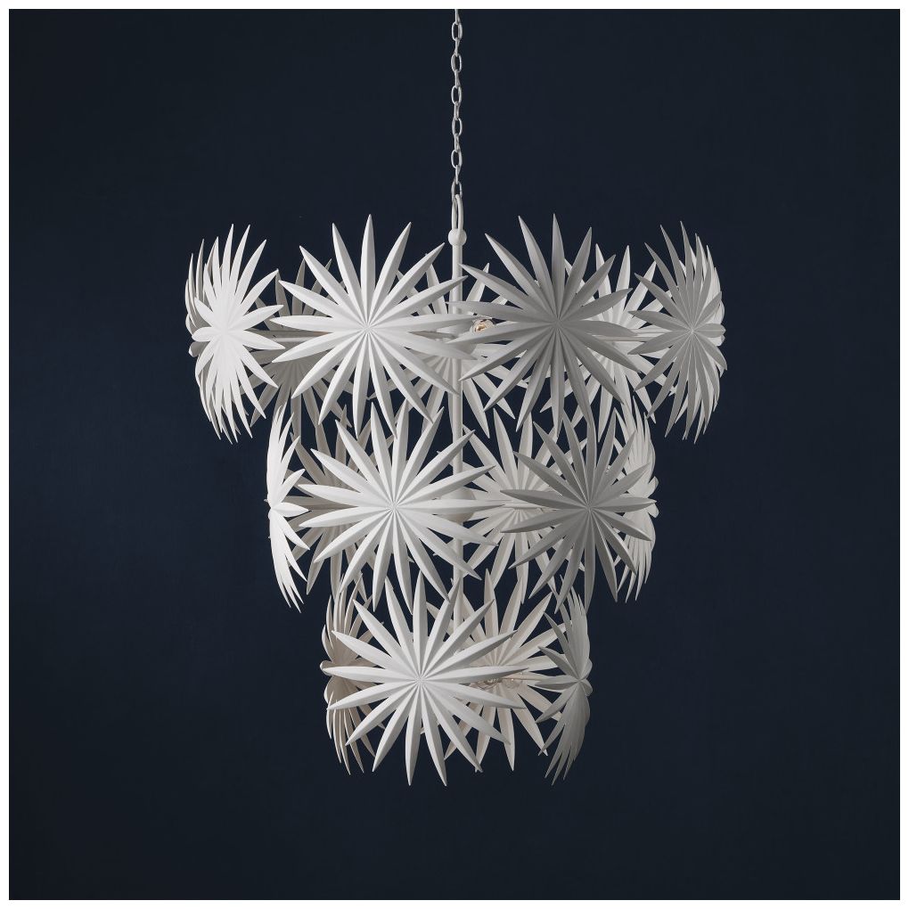 Bismarkia Large White Chandelier