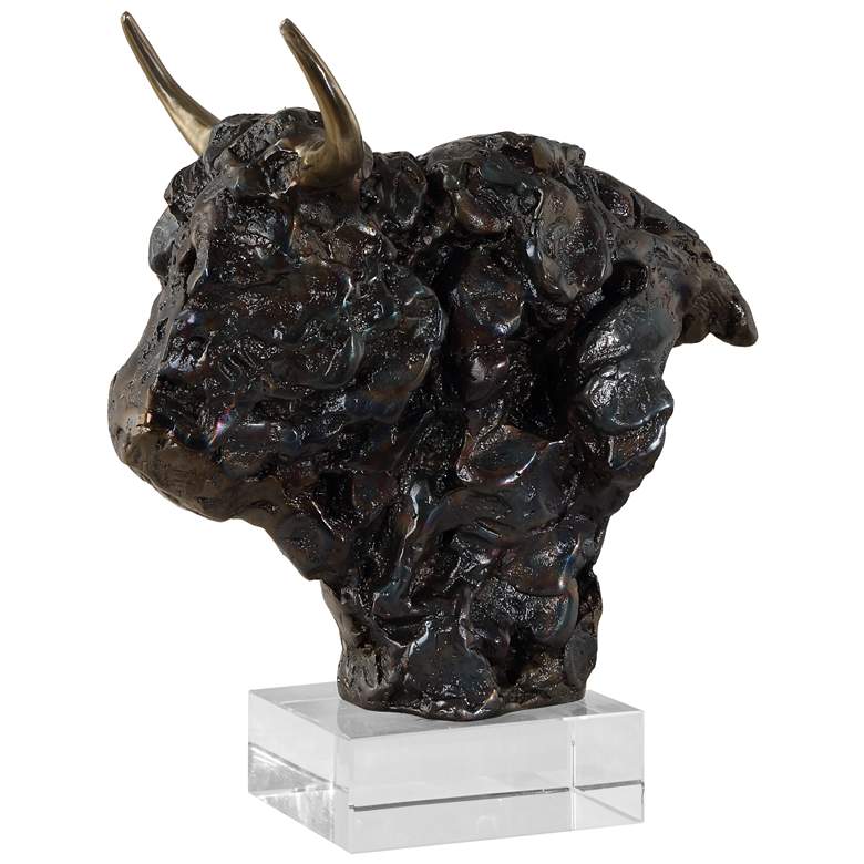 Image 1 Bison Bust Bronze Sculpture