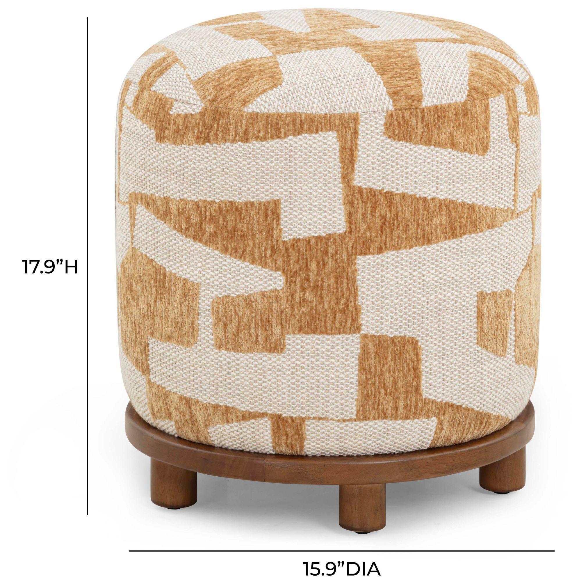 Image 2 Bisou Curry Jacquard Ottoman more views