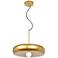 Bistro 15 3/4" Wide Gold and White LED Pendant Light