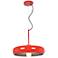 Bistro 15 3/4" Wide Red and Silver LED Pendant Light