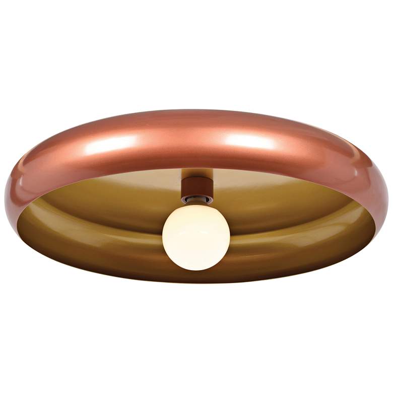 Image 1 Bistro 23 3/4 inch Wide Copper and Gold LED Ceiling Light