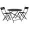Bistro 30" Black Round Table Outdoor Set of 3