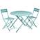 Bistro 30" TealRound Table Outdoor Set of 3