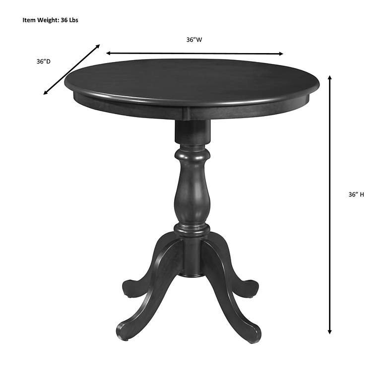 Image 2 Bistro 36" Teal Round Folding Outdoor Table With Umbrella Hole more views