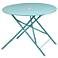 Bistro 36" Wide Teal Round Folding Outdoor Table