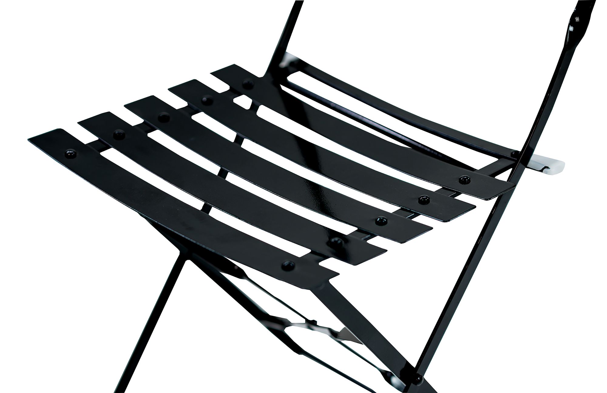 Image 5 Bistro Black Folding Outdoor Chair Set Set of 2 more views