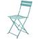 Bistro Teal Folding Outdoor Chair Set of 2