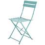 Bistro Teal Folding Outdoor Chair Set of 2