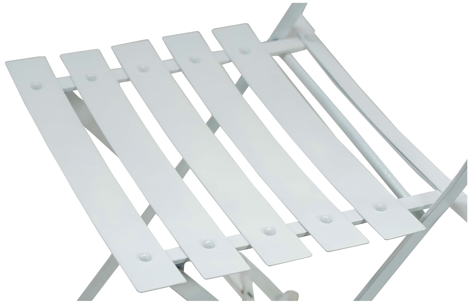 Image 2 Bistro White Folding Outdoor Chair Set Set of 2 more views