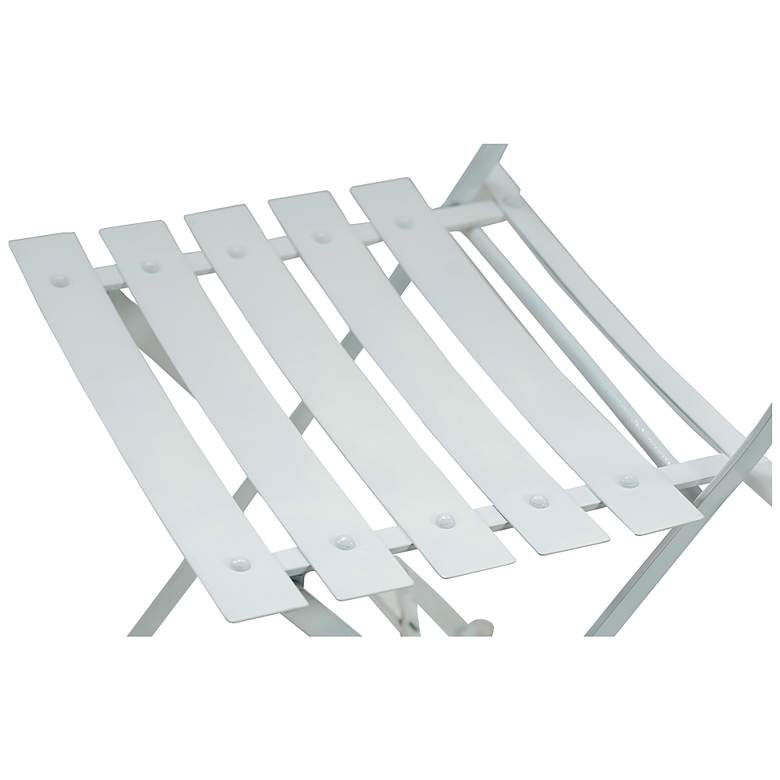Image 2 Bistro White Folding Outdoor Chair Set Set of 2 more views