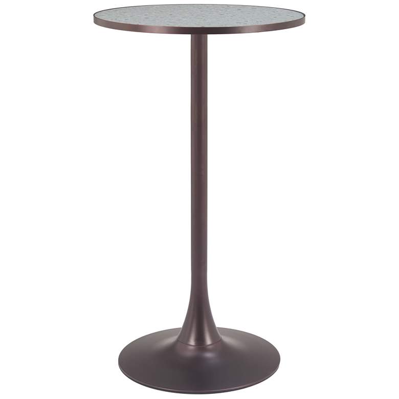 Image 1 Bite Bar Table Gray & Bronze