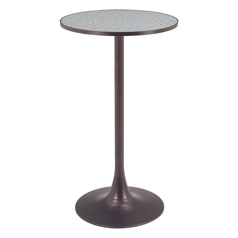 Image 2 Bite Bar Table Gray & Bronze more views