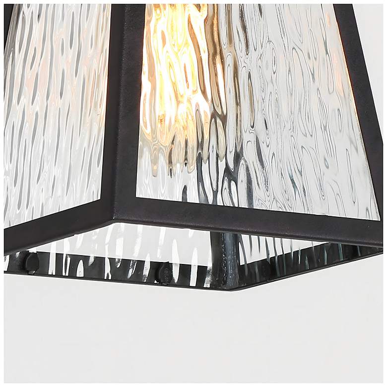 Image 4 Biteas 11" High Textured Rust Glass Outdoor Hanging Light more views