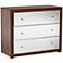 Bixby Wood and Mirrored Glass 3-Drawer Accent Chest
