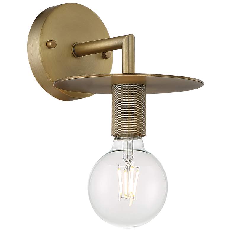 Image 1 Bizet; 1 Light; Wall Sconce Fixture; Vintage Brass Finish