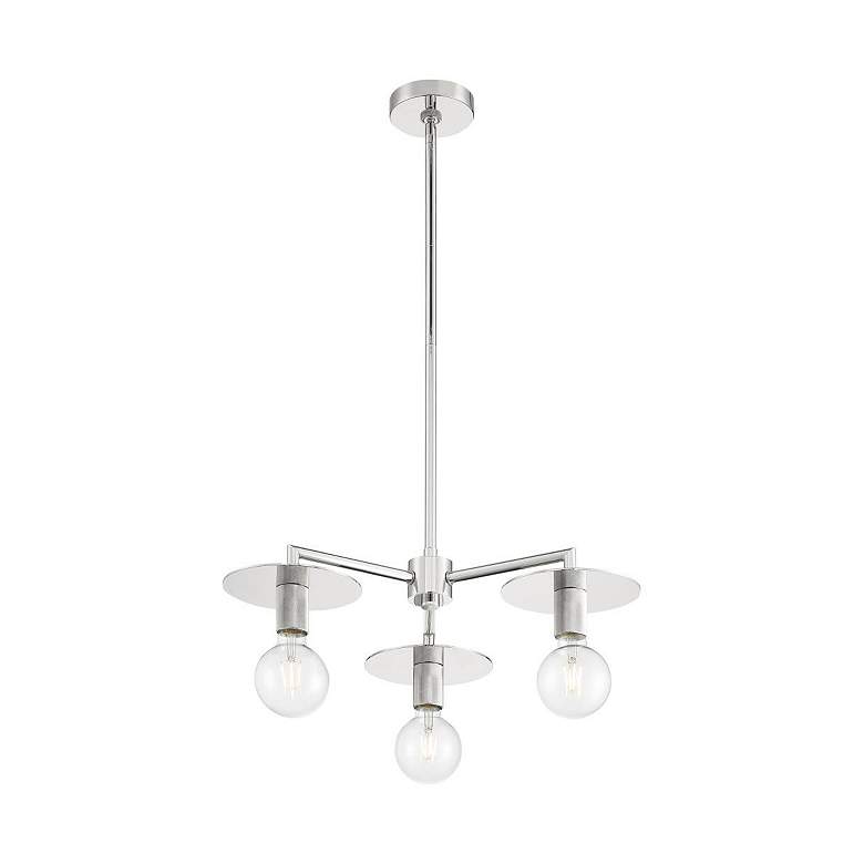 Image 1 Bizet; 3 Light; Chandelier Fixture; Polished Nickel Finish