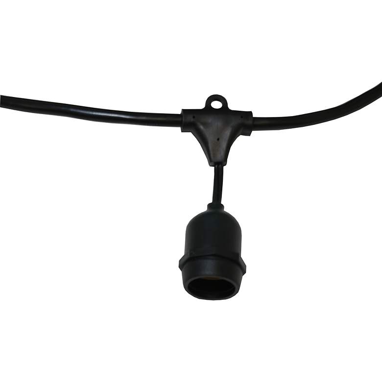 Image 1 Black 100-Foot 50-Light DIY Suspended Light Kit