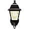 Black 12" High Warm White Battery LED Outdoor Wall Light