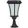 Black 15" High Solar LED Outdoor Pier Light with Mount