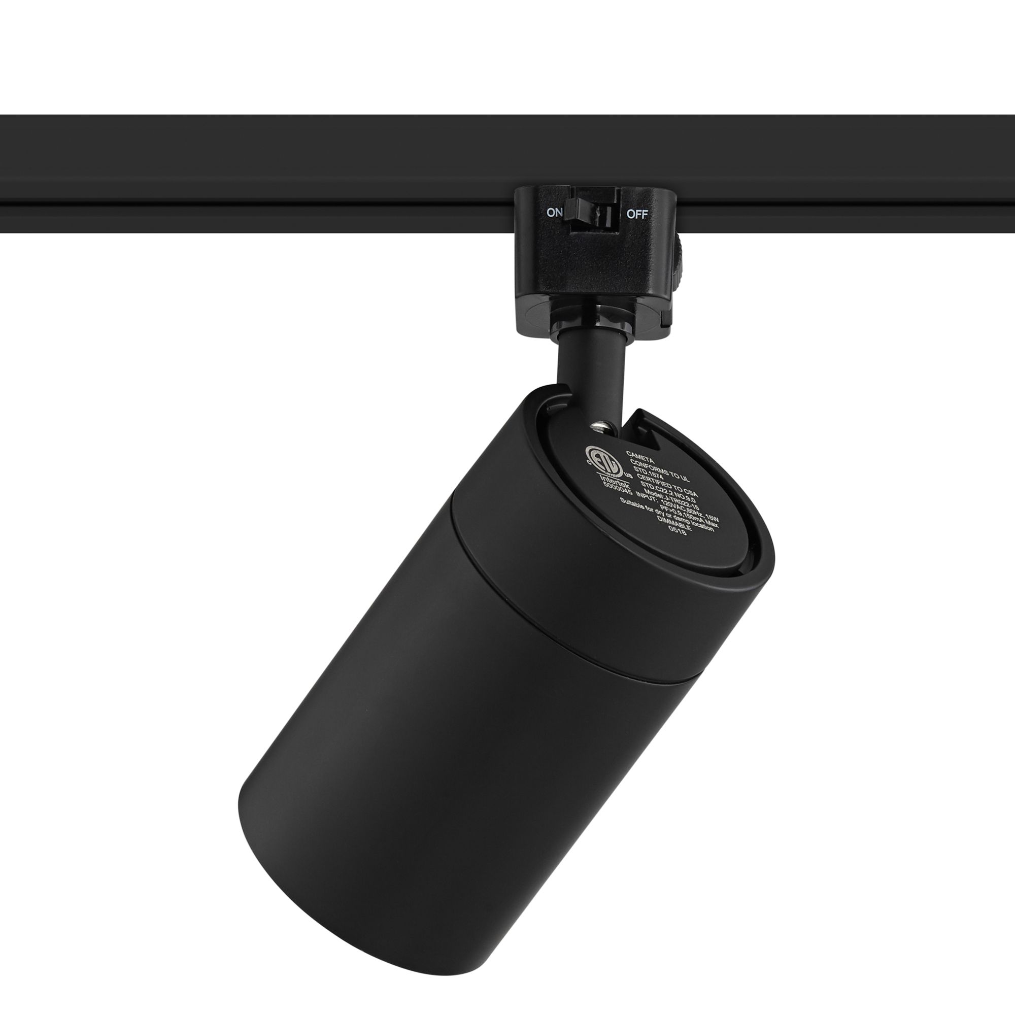 Black 15 Watt LED Cylinder Track Head 40R27 Lamps Plus