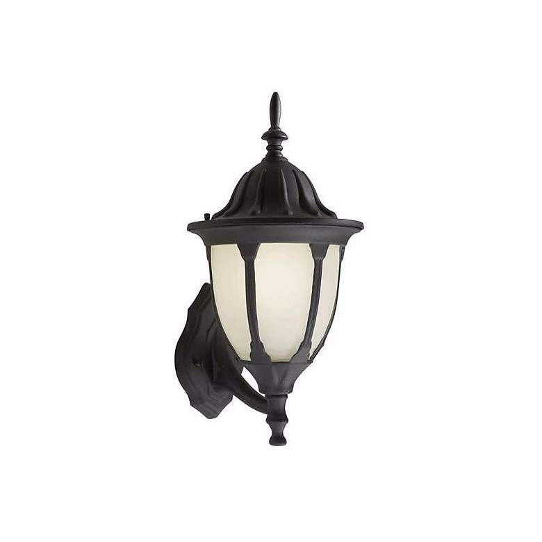 Image 1 Black 18 1/2 inch High Outdoor Lantern Wall Light