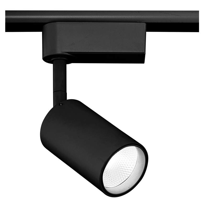 Image 1 Black 3 1/2"W Dimmable 8W LED Lightolier Cylinder Track Head