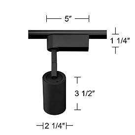 Image5 of Black 3 1/2"W Dimmable 8W LED Lightolier Cylinder Track Head more views
