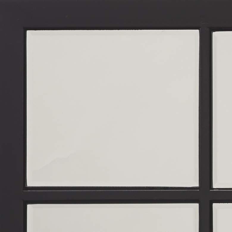 Black 38 inch x 34 inch Rectangular Grid Wall Mirror more views