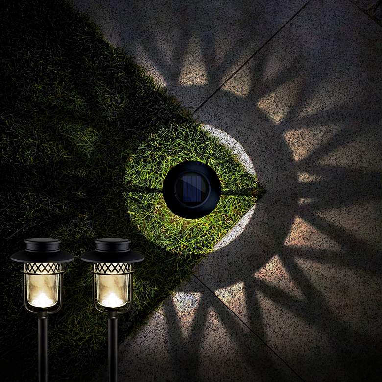 Image 2 Black 5 1/2" High Solar LED Landscape Path Lights Set of 2 more views