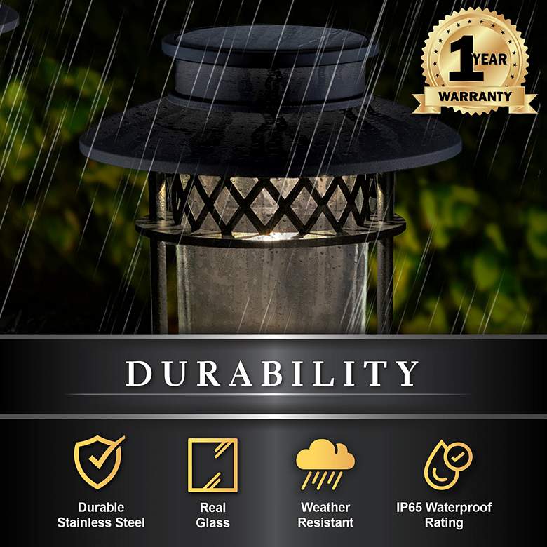 Image 5 Black 5 1/2" High Solar LED Landscape Path Lights Set of 2 more views
