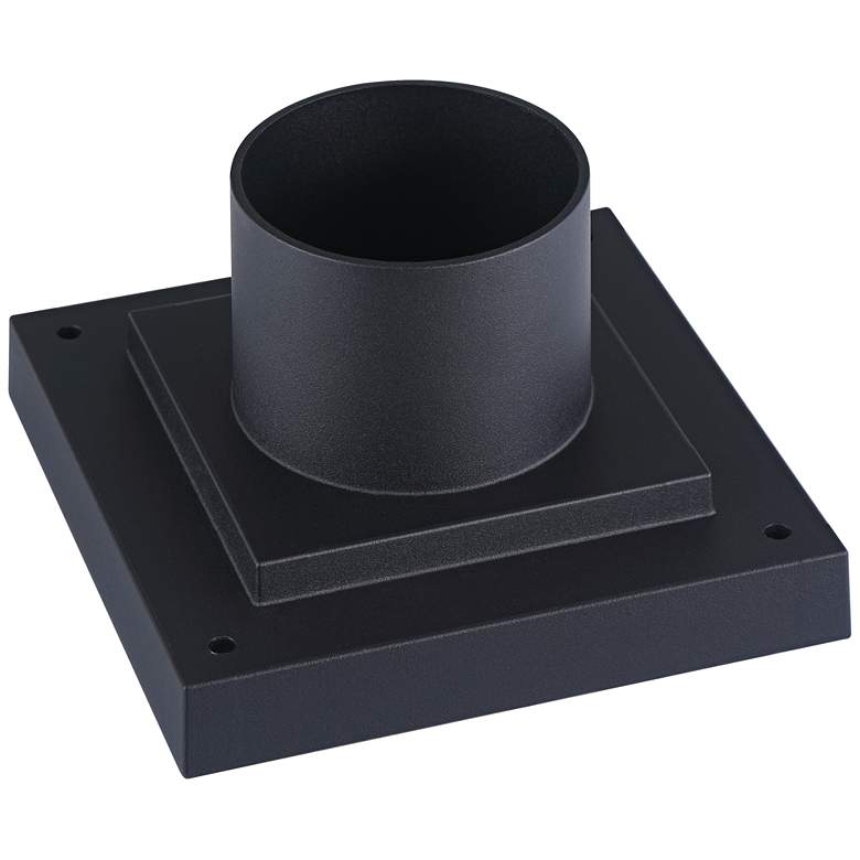 Image 2 Black 5 3/4" Wide Metal Post Light Mount Adapter Set of 2 more views