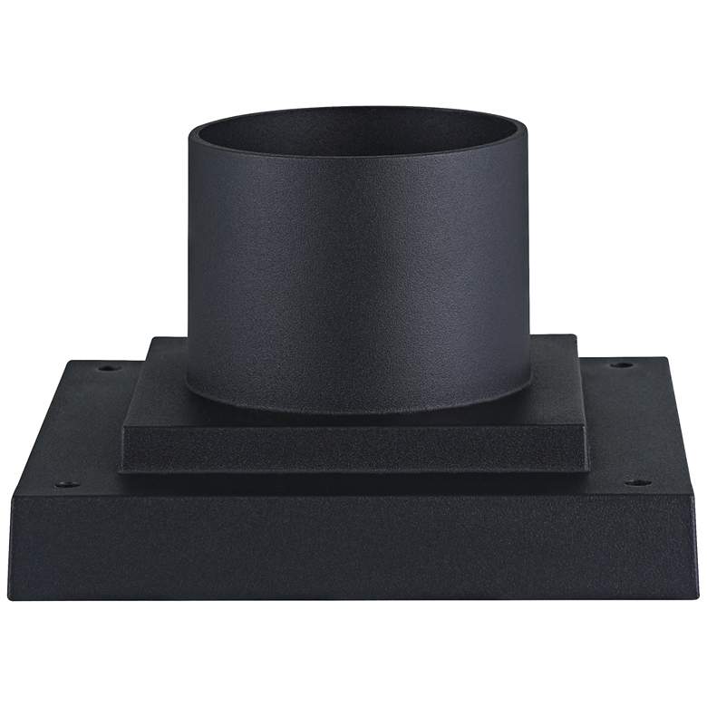 Image 3 Black 5 3/4" Wide Metal Post Light Mount Adapter Set of 2 more views