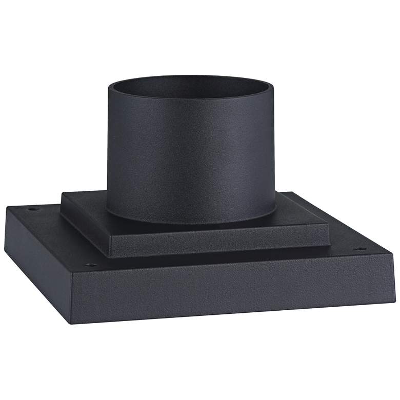 Image 1 Black 5 3/4" Wide Metal Post Light Mount Adapter
