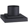1_Black 5 3/4" Wide Metal Post Light Mount Adapter