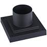 2_Black 5 3/4" Wide Metal Post Light Mount Adapter more views