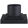 3_Black 5 3/4" Wide Metal Post Light Mount Adapter more views